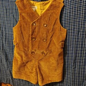 Vintage Corduroy Buttoned Romper
